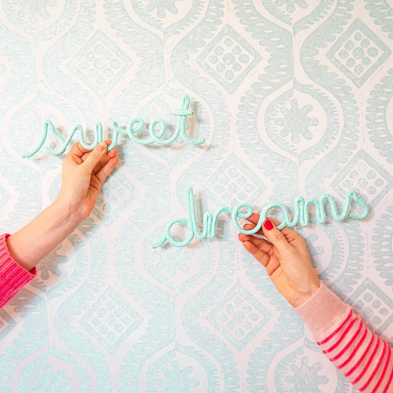 Sweet Dreams Rope Word – Aqua