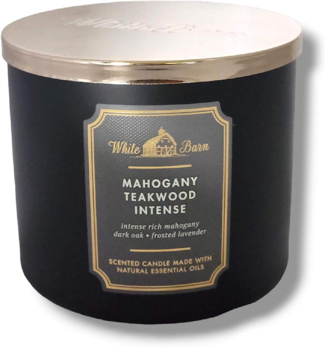 Baꞎh aпd Body Works 3-Wick Scented Candle (Packaging May Vary) (Mahogany Teakwood Intense)