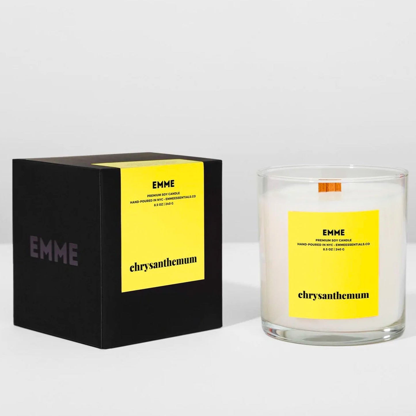 Emme Chrysanthemum Wood Wick Candle