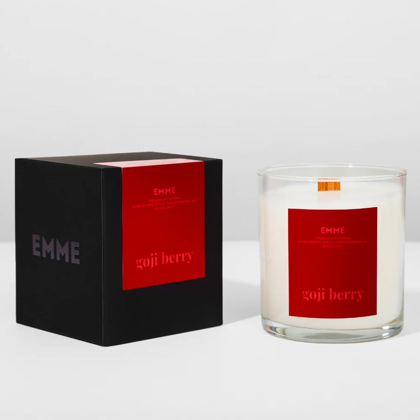 Emme Wood Goji Berry Wick Candle