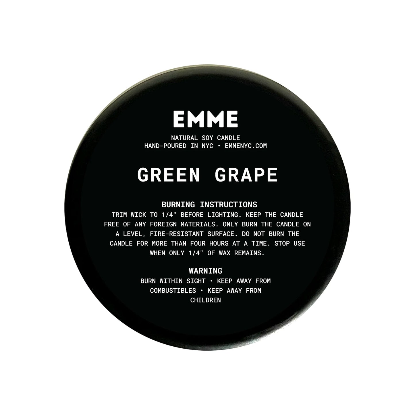 Emme Green Grape Wood Wick Candle