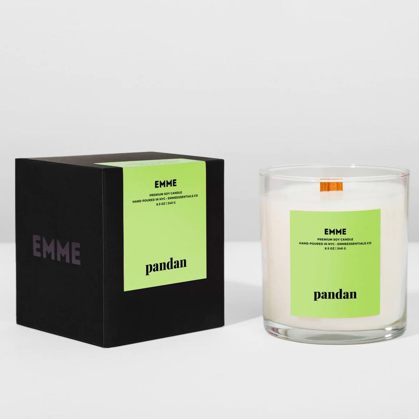 Emme Pandan Wood Wick Candle