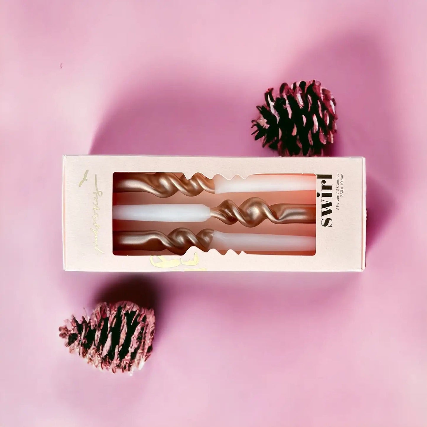 Dip Dye Swirl Candles