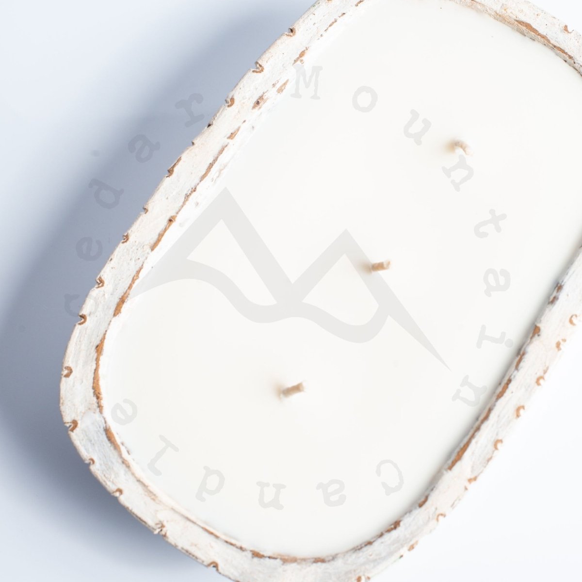 3 Wick Pottery Dough Bowl Soy Candle, No Beads