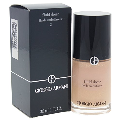 Giorgio Armani Fluid Sheer # 2 Shimmering Beige Complexion, 1.0 Ounce