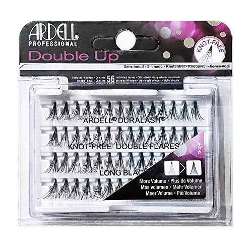 (6 Pack) ARDELL Professional Double Individuals Knot-Free Double Flares - Long Black