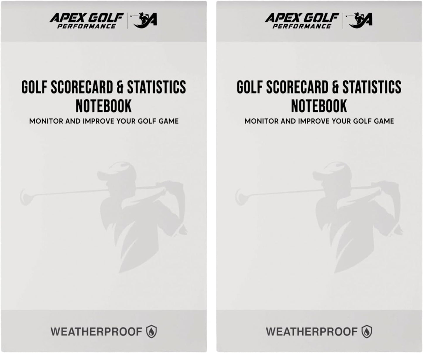 (2 Pack) Waterproof Golf Yardage Book with Golf scorecard Book 30 Rounds per Golf Notepad Golf Journal, Golf Log Book, Golf Notebook, Golf Yardage Book Cover Golf Score Book Golf Notebook Back Pocket