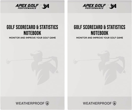 (2 Pack) Waterproof Golf Yardage Book with Golf scorecard Book 30 Rounds per Golf Notepad Golf Journal, Golf Log Book, Golf Notebook, Golf Yardage Book Cover Golf Score Book Golf Notebook Back Pocket