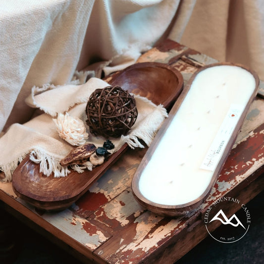 7 Wick Natural Wood Dough Bowl