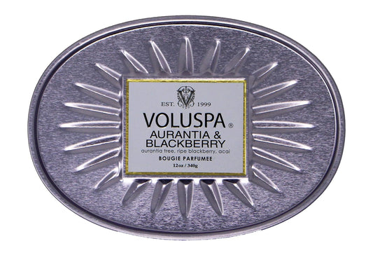 Voluspa Aurantia and Blackberry 2 Wick Tin Candle, 12 Ounces