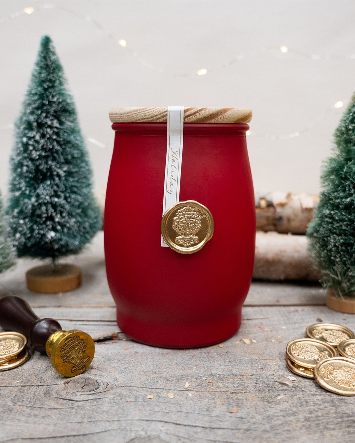 Holiday Barrel Glass Candle |  Barr-Co.
