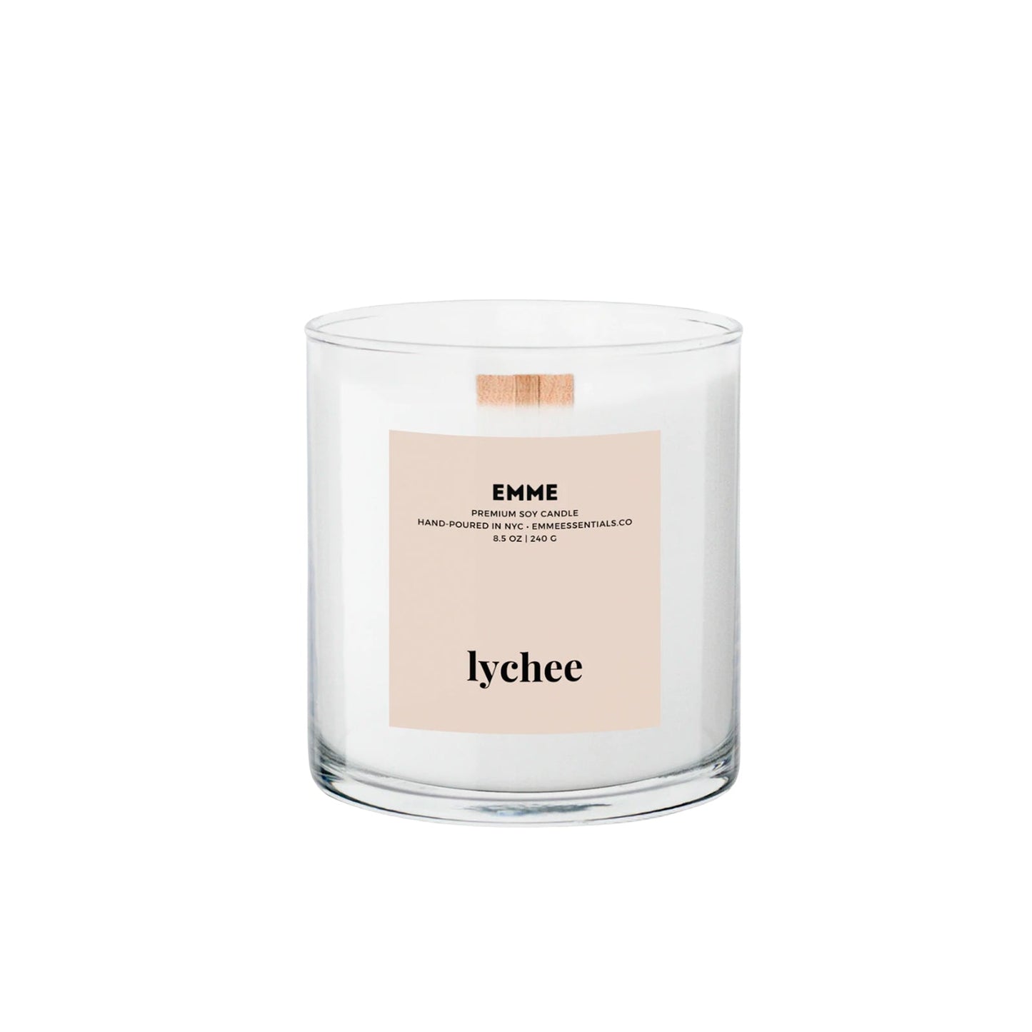 Emme Lychee Wood Wick Candle