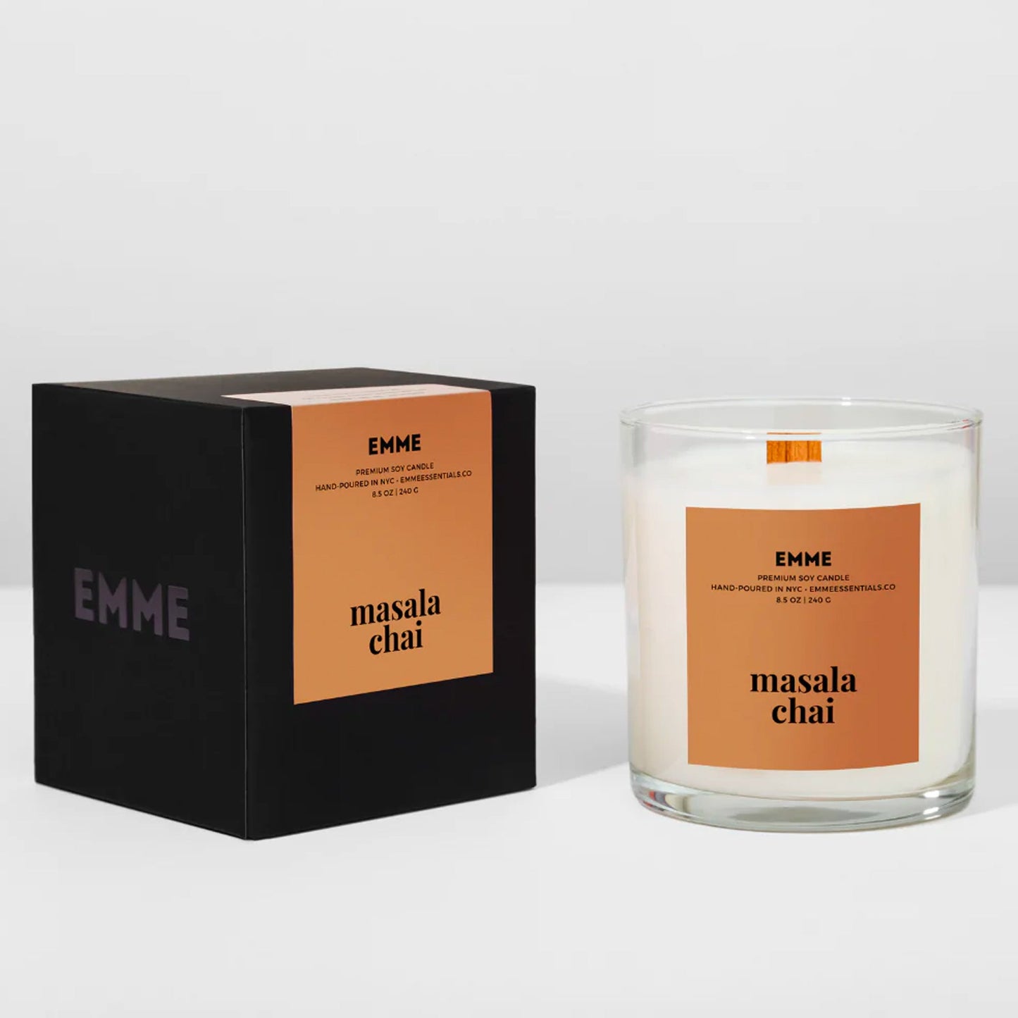 Emme Masala Chai Wood Wick Candle