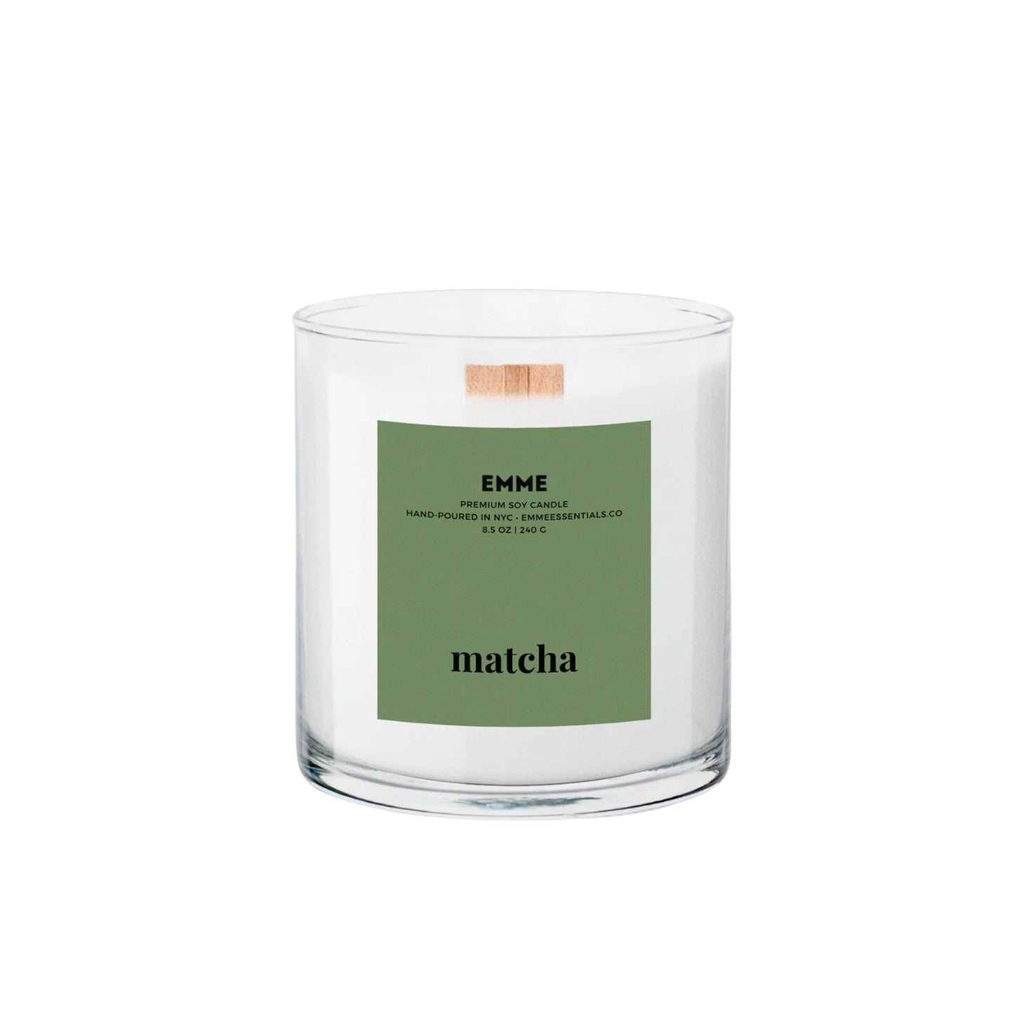 Emme Matcha Wood Wick Candle