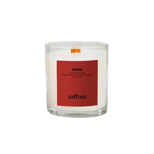 Emme Saffron Wood Wick Candle