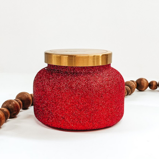 Capri Blue | 19 oz. Jar Candle in Red Glitter | Volcano