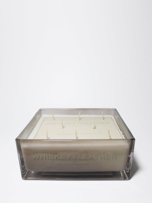 Cedar Vanilla Whiskey and Leather 54 oz scented candle
