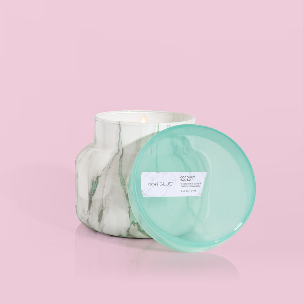 Capri Blue Mod Marble Candle