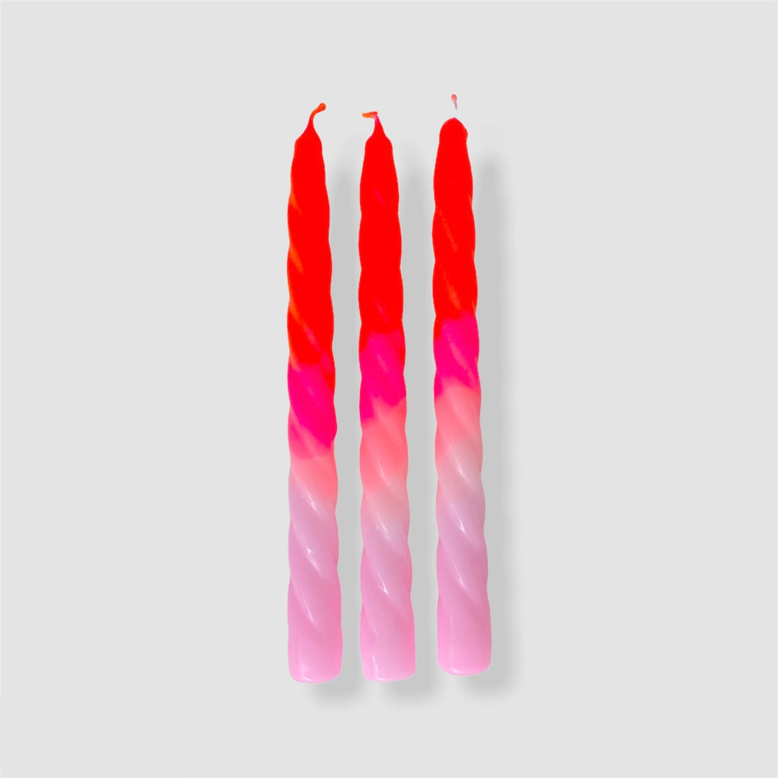 Dip Dye Neon Twist Candles