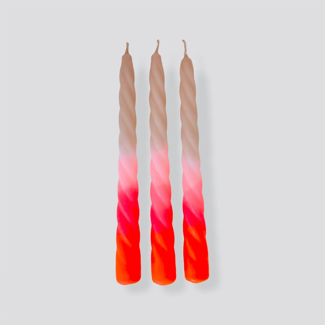 Dip Dye Neon Twist Candles