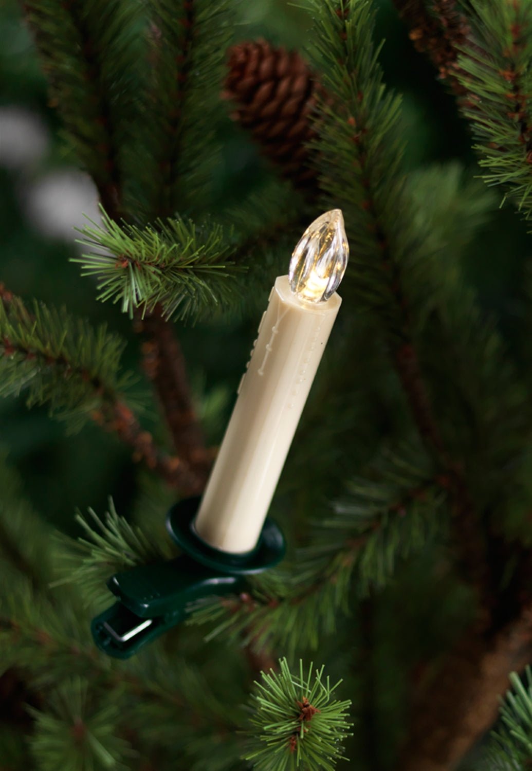 LED Clip on Tree Taper Candles with Remote, Set of 12